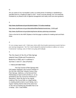 Policy on Ending Times of Meetings