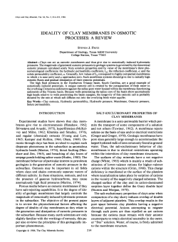 ideality of clay membranes in osmotic processes: a review