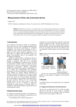Measurement of flow rate at terminal device