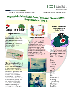 September - Westside Medical Arts