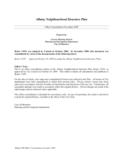 Albany Neighbourhood Structure Plan