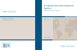 A Cabinet-level Development Agency