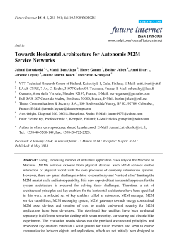 Towards Horizontal Architecture for Autonomic