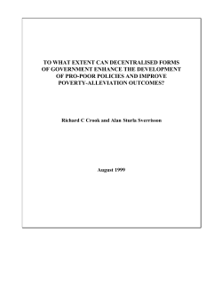 to what extent can decentralised forms of government enhance the