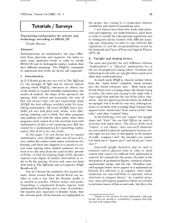 Typesetting mathematics for science and