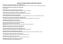 Maplethorpe Fellows - King`s College London