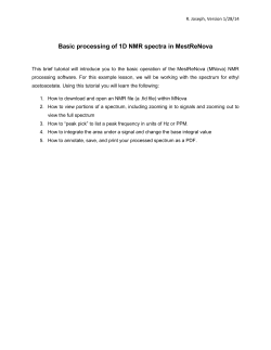 Basic processing of 1D NMR spectra in MestReNova