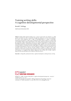 Training writing skills: A cognitive developmental