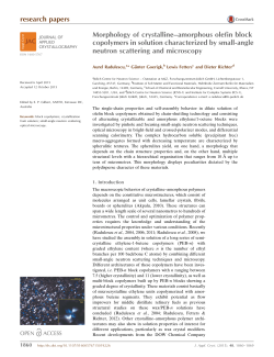 Morphology of crystalline-amorphous olefin block copolymers in