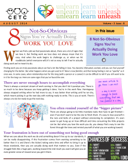 Eight Not so Obvious Signs you are actually doing