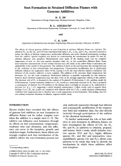 Soot Formation in Strained Diffusion Flames with Gaseous Additives