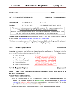 assignment #1