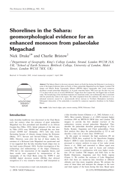 Shorelines in the Sahara: geomorphological evidence