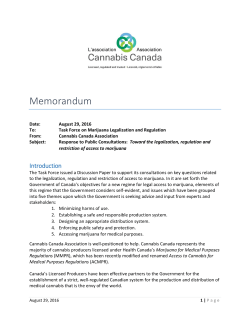 Read full response here - Cannabis Canada Association