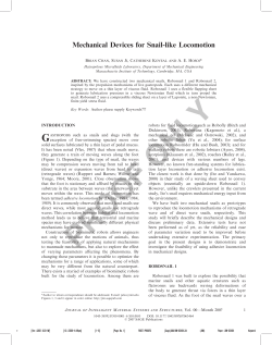 Mechanical Devices for Snail-like Locomotion