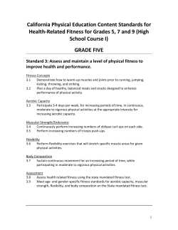 Health-Related Fitness California Physical Education Content