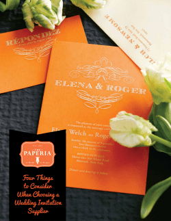 Four Things to Consider When Choosing a Wedding Invitation