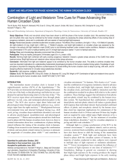 Combination of Light and Melatonin Time Cues for Phase