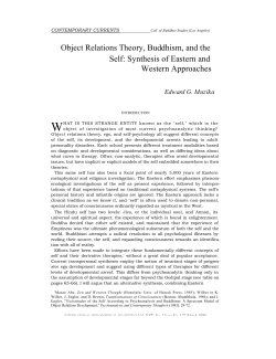 Object Relations Theory, Buddhism, and the Self: Synthesis of