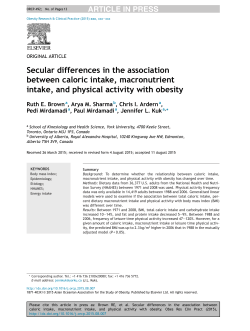 Secular differences in the association between caloric intake