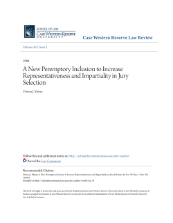 A New Peremptory Inclusion to Increase Representativeness and