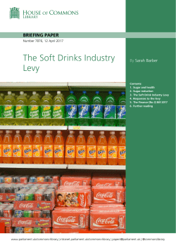The Soft Drinks Industry Levy