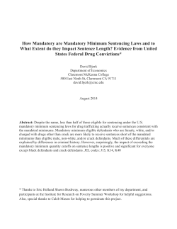 How Mandatory are Mandatory Minimum Sentencing Laws and to