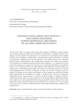 Changes in well-being, self-efficacy, and coping strategies during