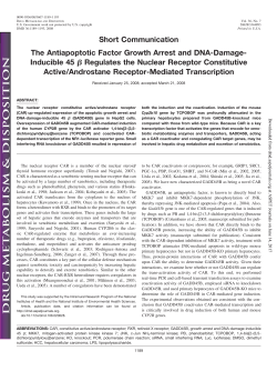 The Antiapoptotic Factor Growth Arrest and DNA-Damage