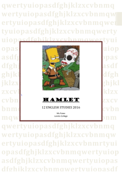 Hamlet Questions update 2016