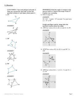 CCSS TOOLS Copy each polygon and point K. Then use a