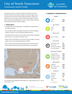 City of North Vancouver - My Health My Community
