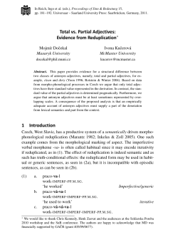 Total vs. Partial Adjectives: Evidence from Reduplication