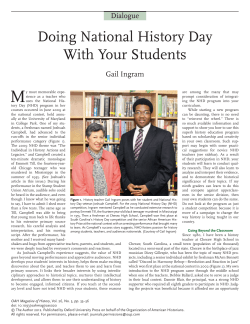 Doing National History Day With Your Students