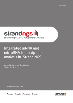 Integrated mRNA and microRNA transcriptome analysis in Strand NGS