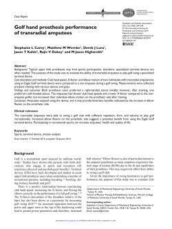 Golf hand prosthesis performance of transradial amputees