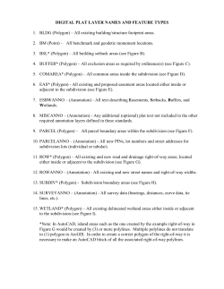DIGITAL PLAT LAYER NAMES AND FEATURE TYPES 1. BLDG