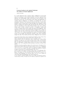 3 Common burdens in the regnum Scottorum