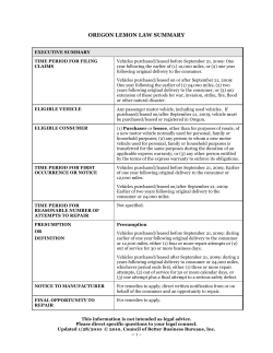 oregon lemon law summary