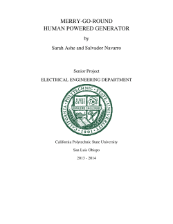 Merry-Go-Round Human Powered Generator