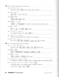 f) (l + cot2 x) (1 * cos2 x) : 1 g3 2cos2a-I-1-?sin?a