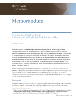 Memorandum - Simpson Thacher
