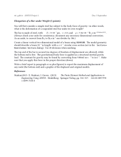 Elongation of a Bar under Weight (5 points) You will