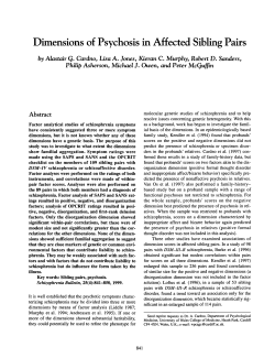 Dimensions of Psychosis in Affected Sibling Pairs