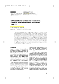 Is There a Clash of Civilizations?