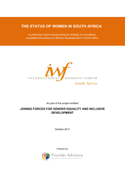 the status of women in south africa