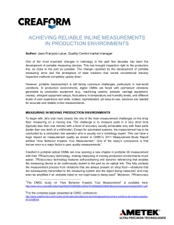achieving reliable inline measurements in production