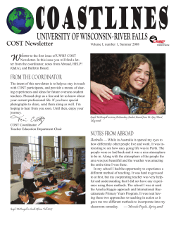 From the Coordinator notes From abroad