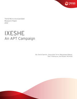 IXESHE: An APT Campaign