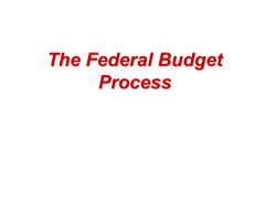 The Federal Budget Process